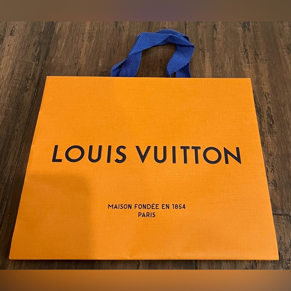 LOUIS VUITTON Small Orange Authentic EMPTY Shopping Bag